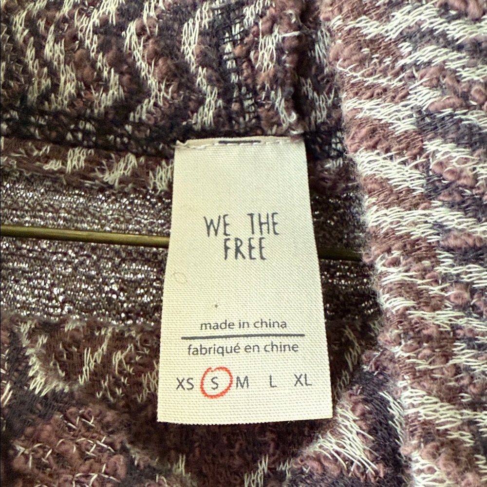 We The Free Black and Brown Cowl Neck Sweater - Picture 2 of 3
